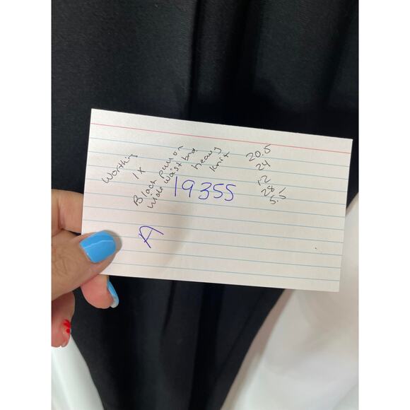 Worthington pants slacks trousers women's 1x like 14 16 black heavy knit - Picture 13 of 15